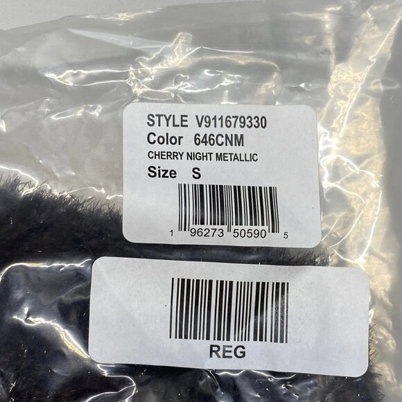 Vince Women's Metallic Eyelash Pullover Sweater Cherry Night Purple Size S - Picture 8 of 8